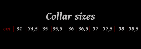 collar size chart